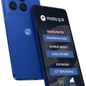 Motorola G37 Power 5G Smartphone (Pantone Nautical Blue, 4GB RAM, 128GB Storage)