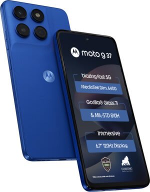 Motorola G37 5G Smartphone (Pantone Nautical Blue, 4GB RAM, 64GB Storage)