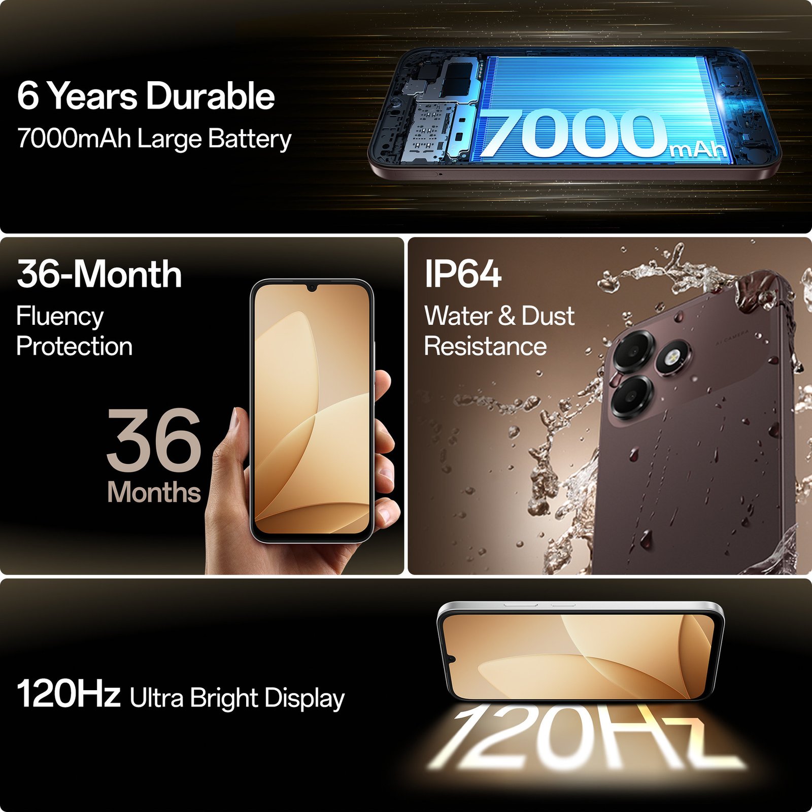 OPPO A6c (Stone Brown, 4GB RAM, 64GB Storage) - Image 2
