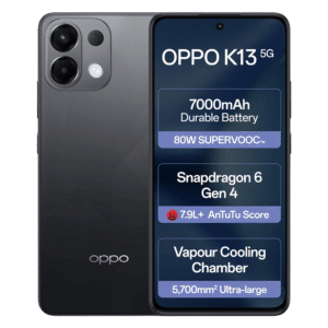 OPPO K13 5G (Prism Black, 8GB RAM, 128GB Storage)