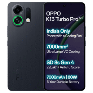 OPPO K13 Turbo Pro 5G (12GB RAM, 256GB Storage, Midnight Maverick)