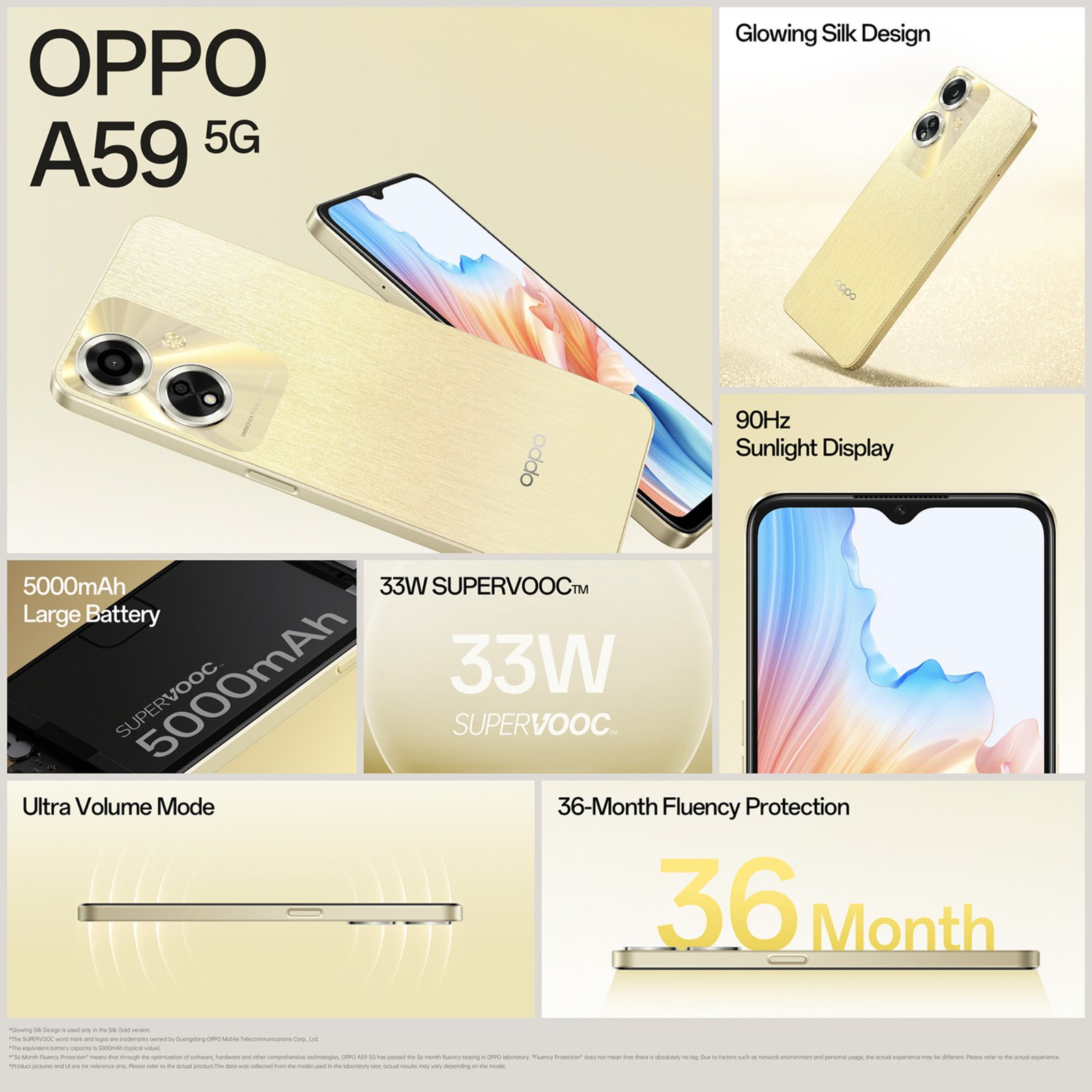 OPPO A59 5G (Silk Gold, 6GB RAM, 128GB Storage) - Image 5