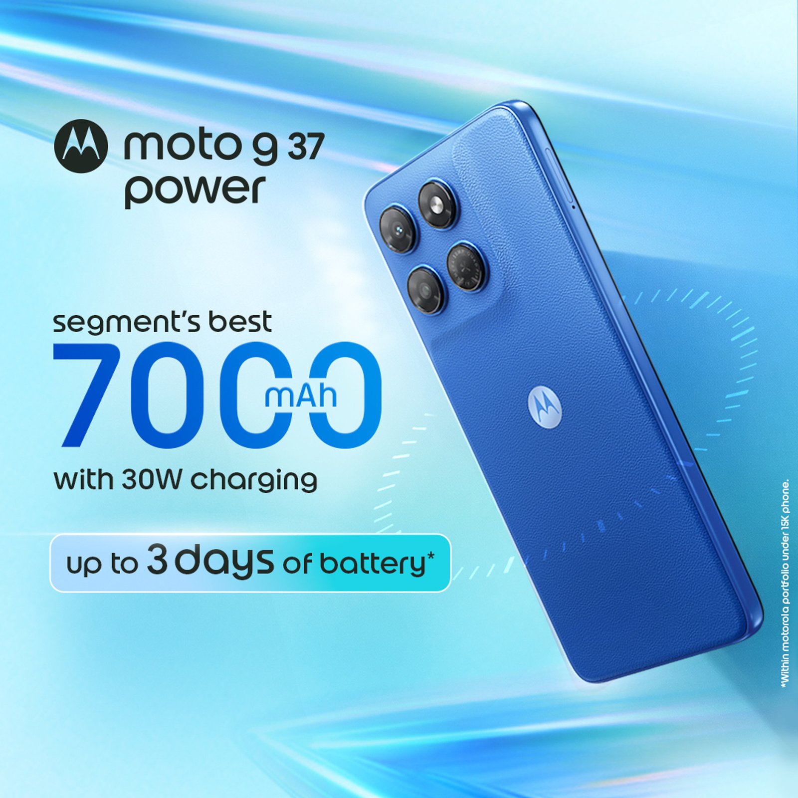 Motorola G37 Power 5G Smartphone (Pantone Capri, 4GB RAM, 64GB Storage) - Image 4