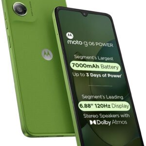 Motorola G06 Power Smartphone (Pantone Tendril, 4GB RAM, 64GB Storage)