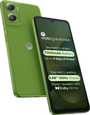 Motorola G06 Power Smartphone (Pantone Tendril, 4GB RAM, 64GB Storage)