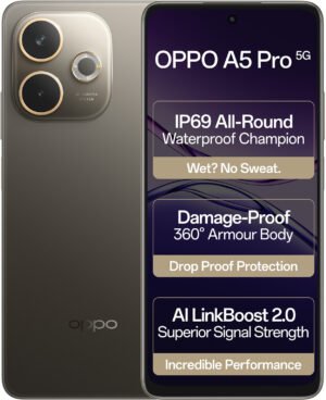 OPPO A5 Pro 5G (Mocha Brown, 8GB RAM, 128GB Storage)